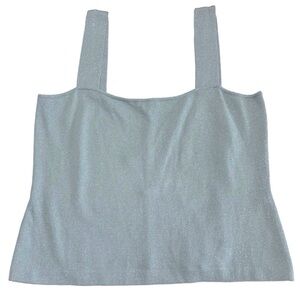 St. John Evening Seaglass Shimmer Wool Knit Tank Top Size XLARGE NEW